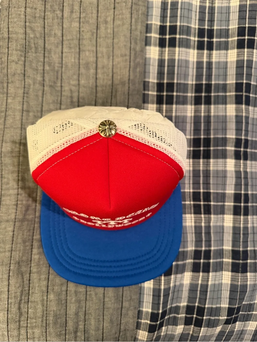Chrome Hearts Red White Blue Foam Trucker Hat